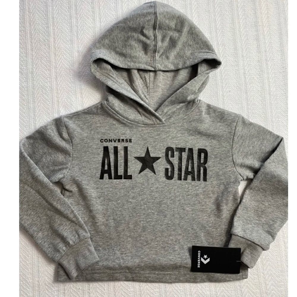 CONVERSE ALL STAR GIRLS MEDIUM Size 6 (5-6 years) Gray Hoodie